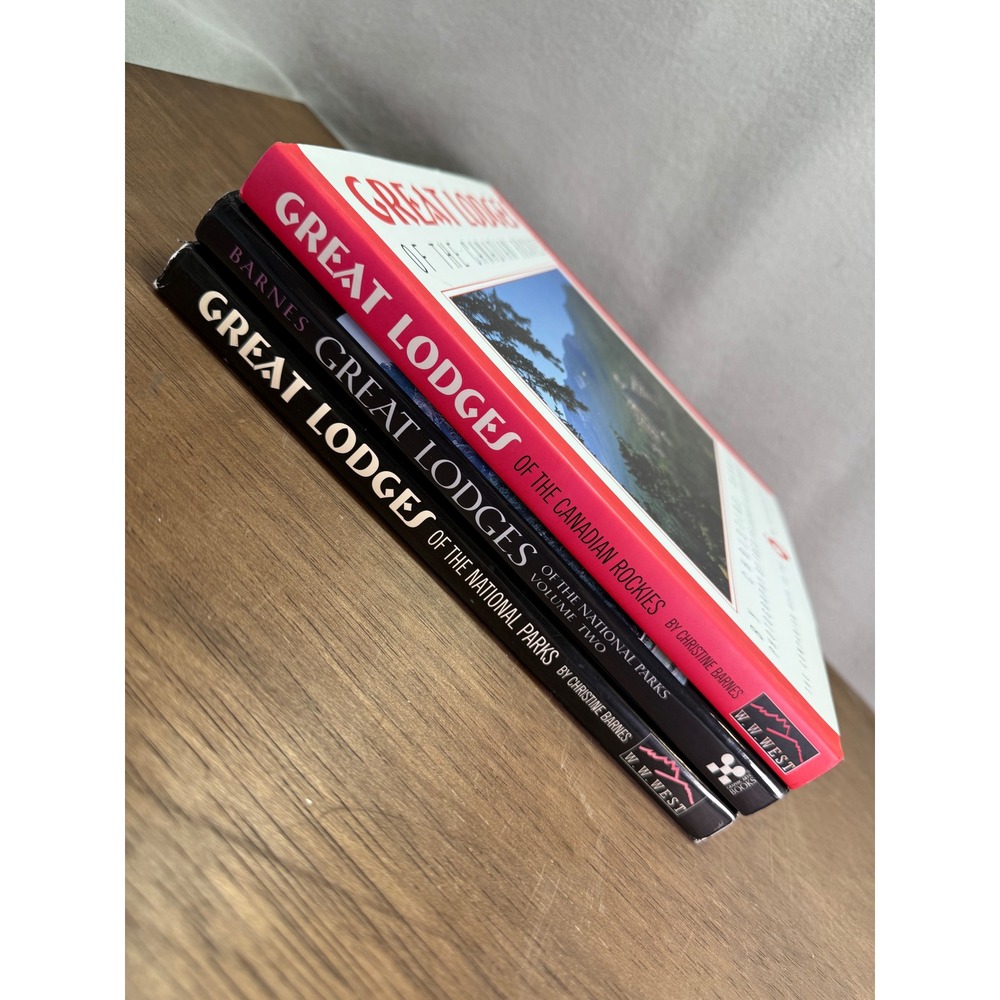 Great Lodges Book Lot Christine Barnes PBS Hardcover Set w/ Dust Jackets Travel